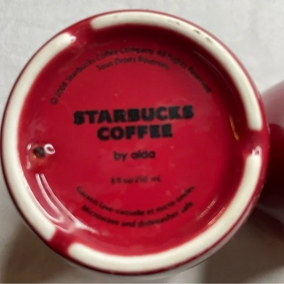 Vintage 2008 Starbucks by Aida Handleless Mugs, Set of 2 - Picture 3 of 4